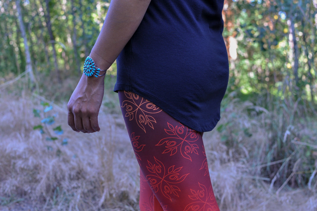 Native & Metis Capri Leggings: Fire Collection - Soul Curiosity