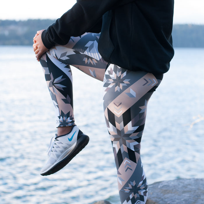 Native & Metis Geometric Floral Leggings: Air Collection - Soul Curiosity