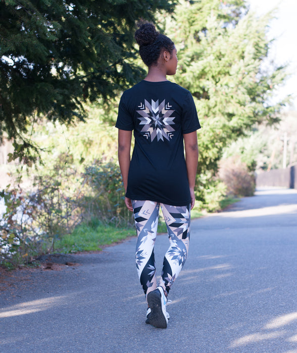 Native & Metis Unisex Tri-blend Star Floral Tee: Air Collection - Soul Curiosity