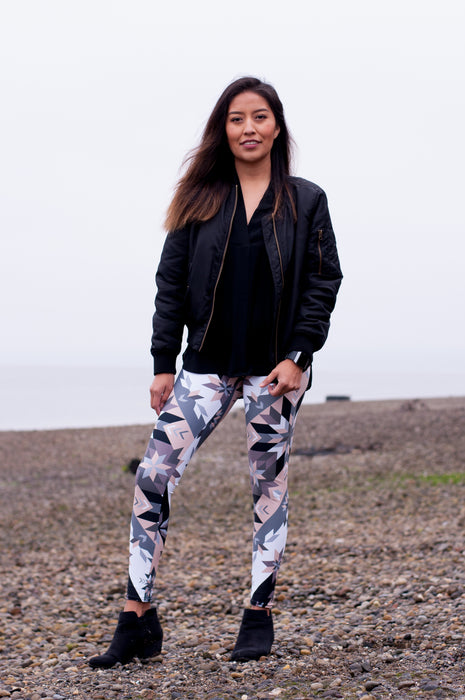 Native & Metis Geometric Floral Leggings: Air Collection - Soul Curiosity