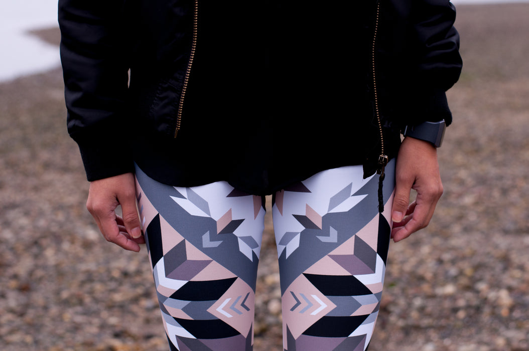 Native & Metis Geometric Floral Leggings: Air Collection - Soul Curiosity