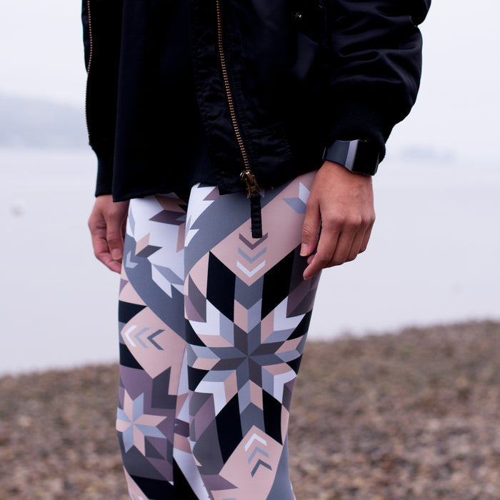 Native & Metis Geometric Floral Leggings: Air Collection - Soul Curiosity