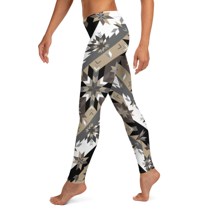 Native & Metis Geometric Floral Leggings: Air Collection - Soul Curiosity