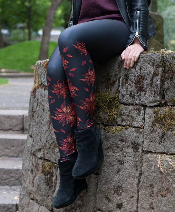 Native & Metis Leggings: Fire Collection - Soul Curiosity